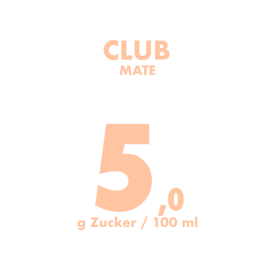 zuckergehalt club mate